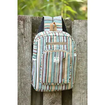 Striped Hemp Backpack