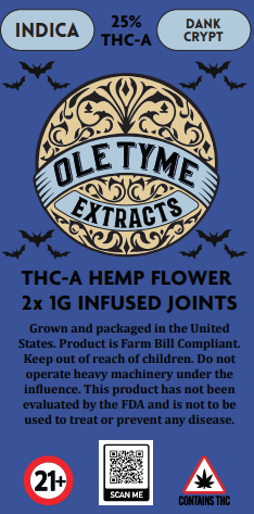 Halloween Exclusive Ole Tyme Extracts THCA 2pk Prerolls