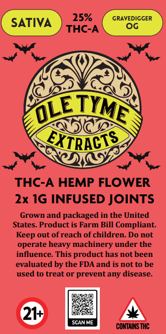 Halloween Exclusive Ole Tyme Extracts THCA 2pk Prerolls