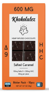 Khokolatez Infused Chocolate Bars 500mg HHC + 100mg D9