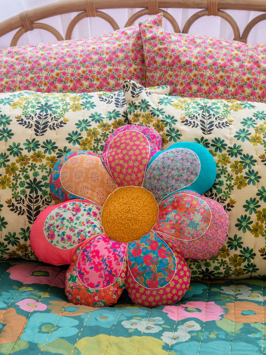 Patchwork Pillow Flower