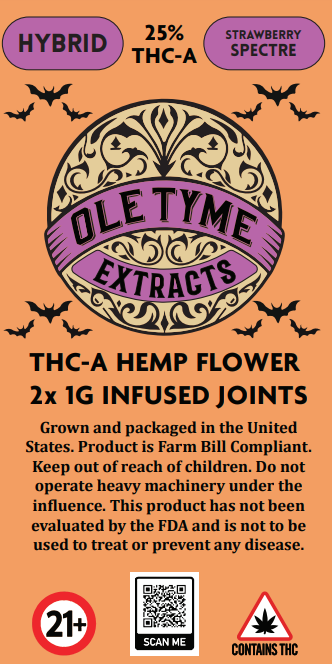 Halloween Exclusive Ole Tyme Extracts THCA 2pk Prerolls