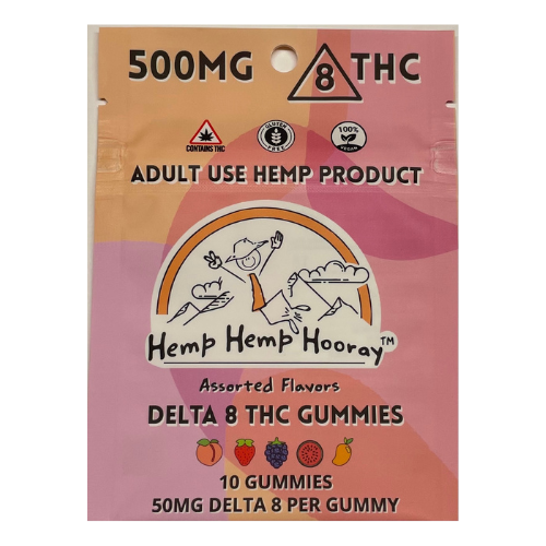 HHH Delta 8 THC - 500mg - 50mg each - 10 pack - Assorted Gummies