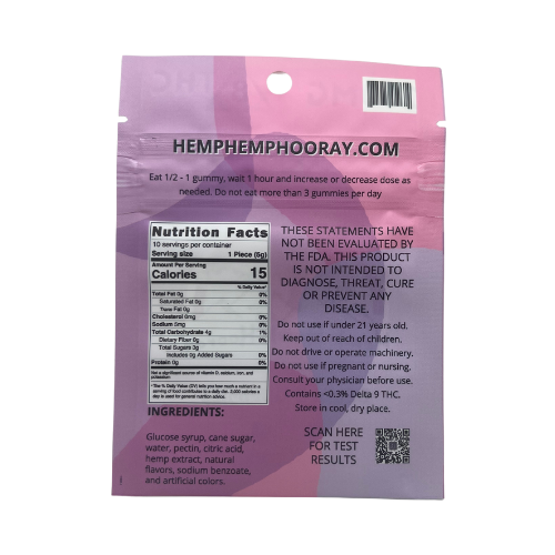 HHH Delta 8 THC - 500mg total Assorted Gummies