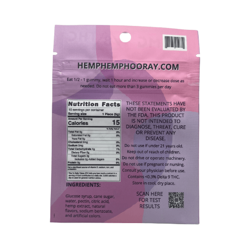 HHH Delta 8 THC - 250mg - 10 pack - Assorted Gummies