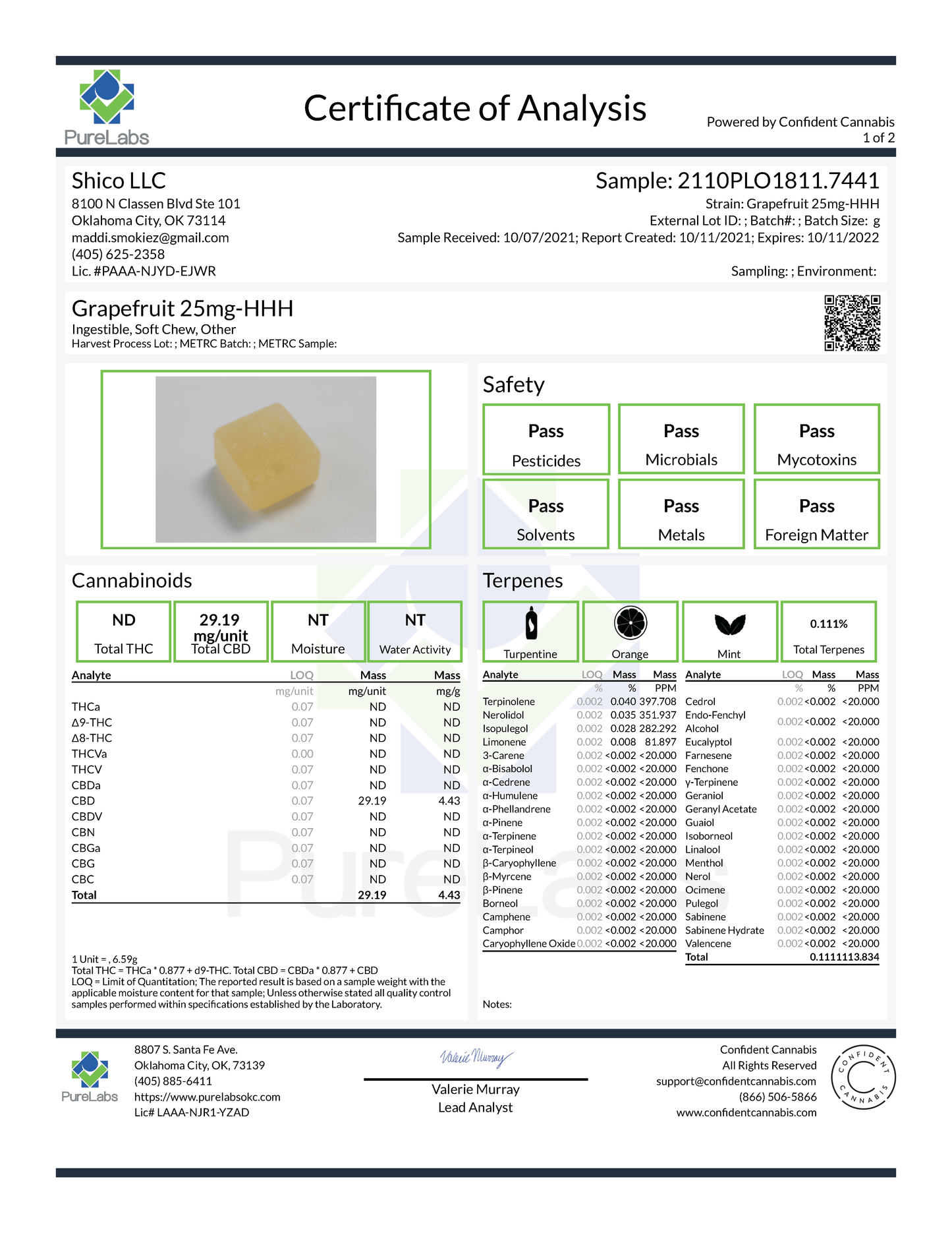 HHH 1000mg CBD Isolate Gummy