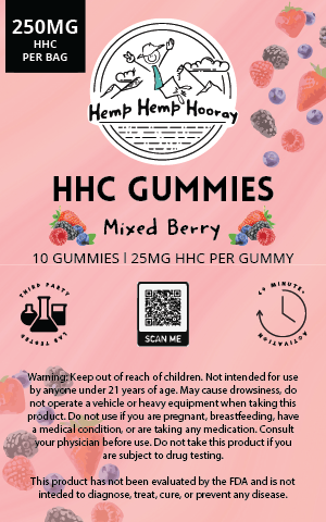 HHC 250mg Mixed Berry Gummies