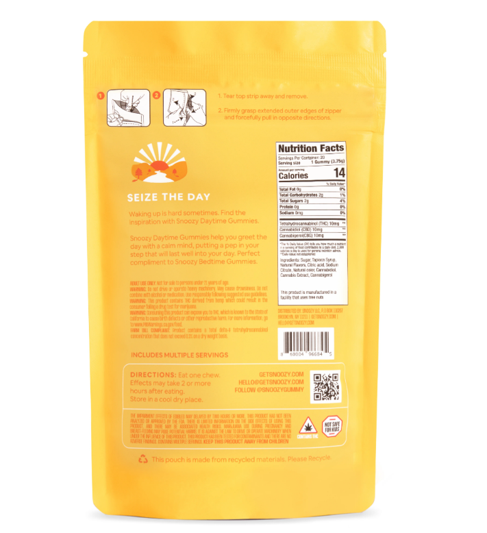 Snoozy Delta 9 Daytime Energy Gummy